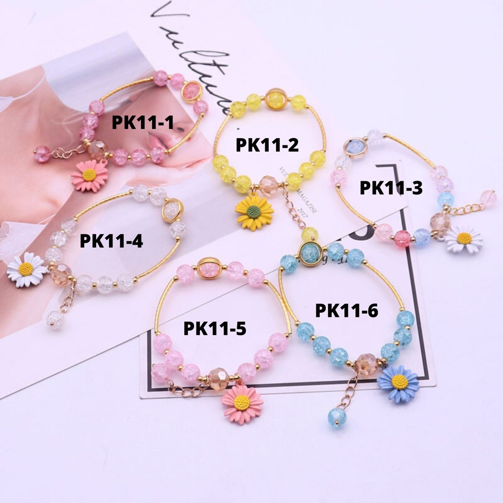 [Mã FAJGT8 giảm 15% đơn 99K] Vòng tay nữ hoa cúc Hot Trend PK11 Miucho