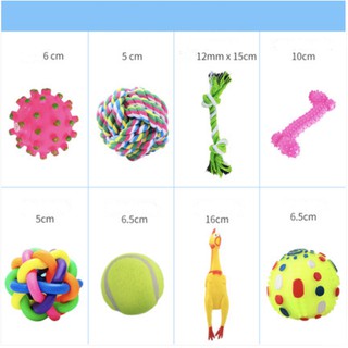 Bộ đồ chơi mang đến niềm vui cho cún cưng 8 món