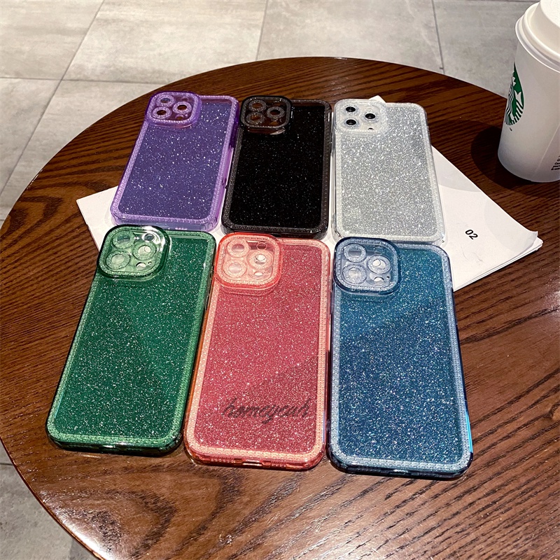 Ốp Điện Thoại Dẻo Trong Suốt Lấp Lánh Chống Sốc Cho iPhone 12 11 13 Pro Max ip12