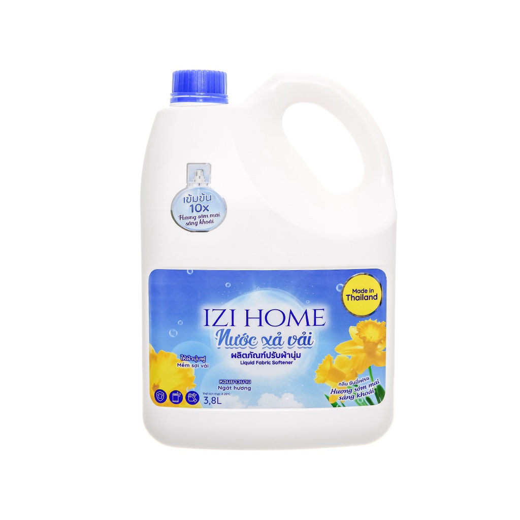 Nước xả vải IZI HOME hương sớm mai can 3.8 lít