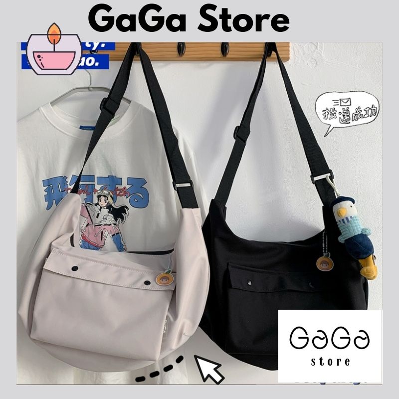 Túi đeo chéo vải thời trang unisex , túi vải mang đi học , đi chơi phong cách hàn quốc TV028