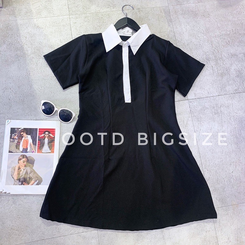 Đầm bigsize basic cổ polo | BigBuy360 - bigbuy360.vn