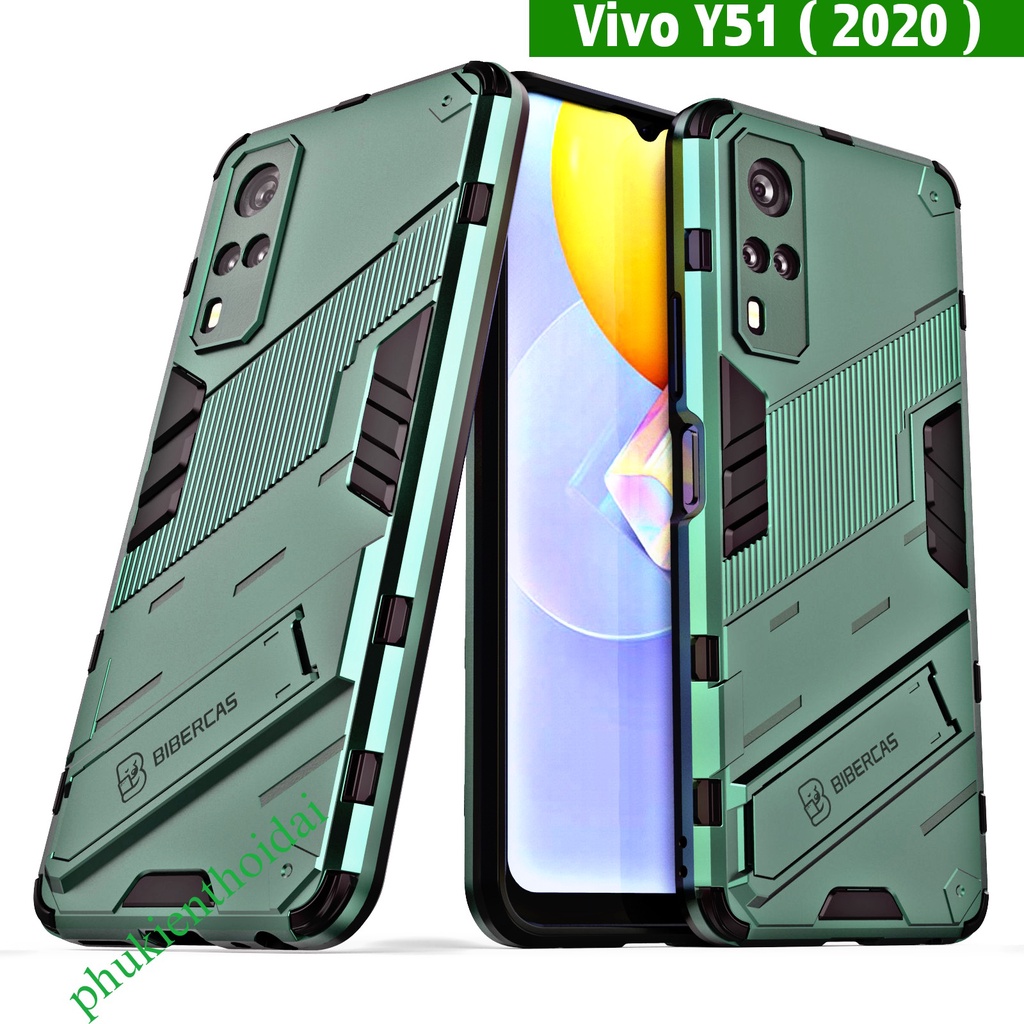 Ốp lưng Vivo Y51 2020 / Y21 / Y21s / Vivo Y35 Iron Man Ver 2 chống sốc chống va đập mạnh giá đỡ mặt lưng xem phim
