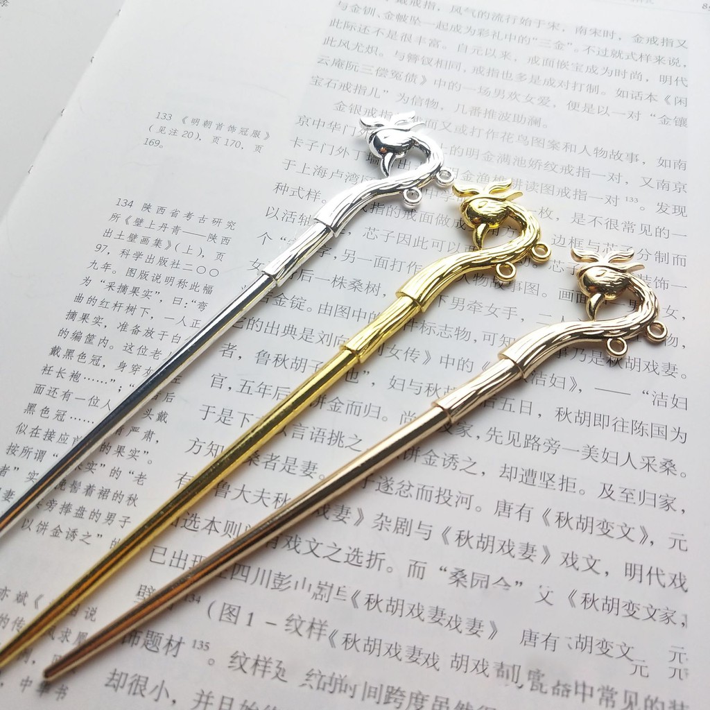 Cán trâm cài phượng cửu nguyên liệu làm trâm làm trang sức cổ trang cosplay cổ phục