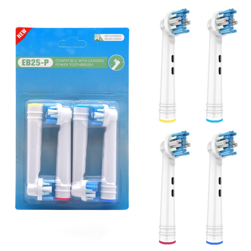 Set bộ 4 đầu bàn chải đánh răng điện cho máy Oral B Braun