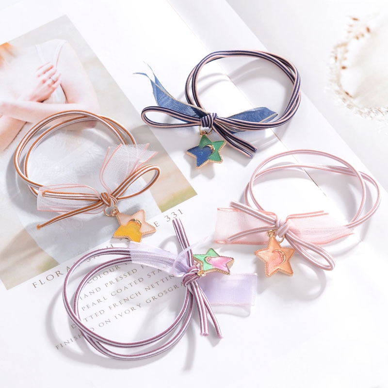 Dây Buộc Tóc Co Giãn Đính Hình Nfooi Sao Xinh Xắn