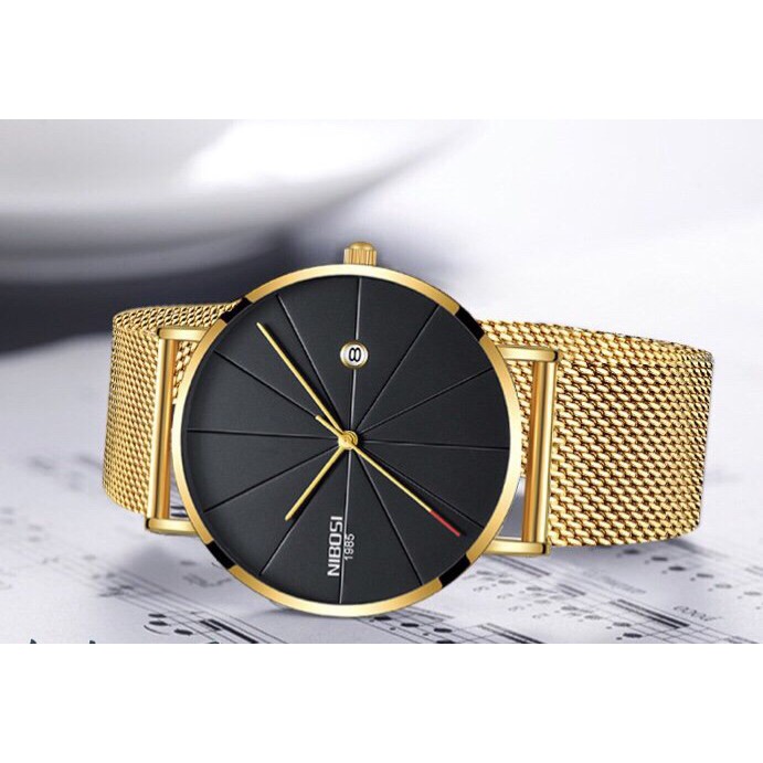 ĐỒNG HỒ NAM NIBOSI D260 DÂY LƯỚI SANG CHẢNH AH496