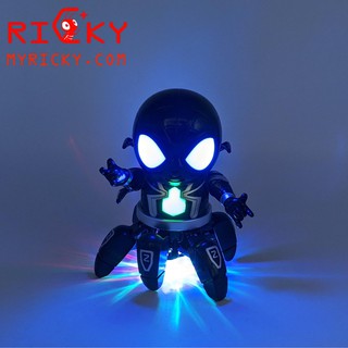 Robot Spider Man biểu diễn theo nhạc