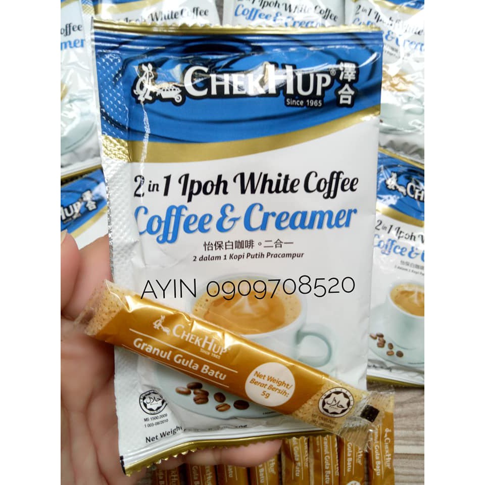 Cà phê trắng Chek Hup Coffee & Creamer 2 IN1 không đường - Gói lẻ dùng thử