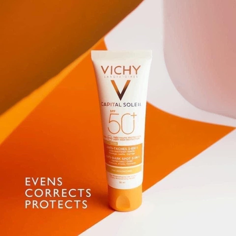 Kem chống nắng không nhờn rít SPF 50 UVA +UVB Vichy Capital Soleil Mattifying Dry Touch Face Fluid 50ml