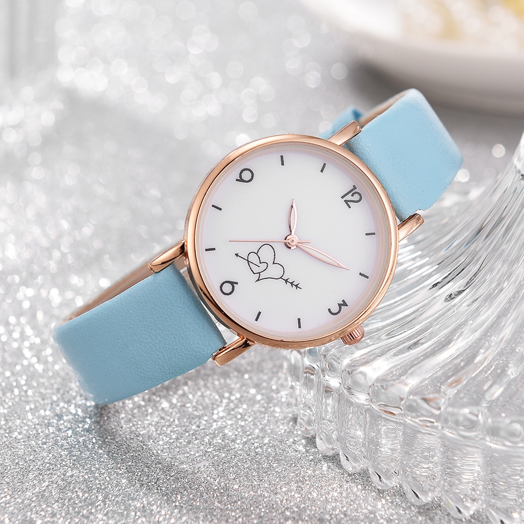 Đồng Hồ Quartz Chạy Kim Màu Hồng / Đen Cho Nữ