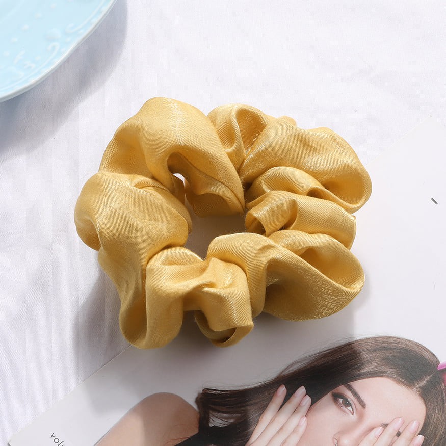 Scrunchies dây buộc tóc vải lụa nhũ