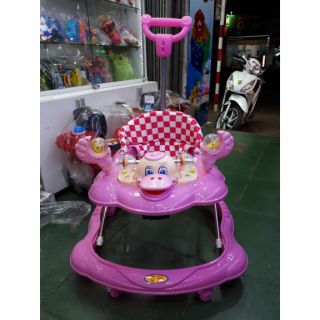 Xe tập đi có nhạc thiếu nhi,tay đẩy,thảm lót chân