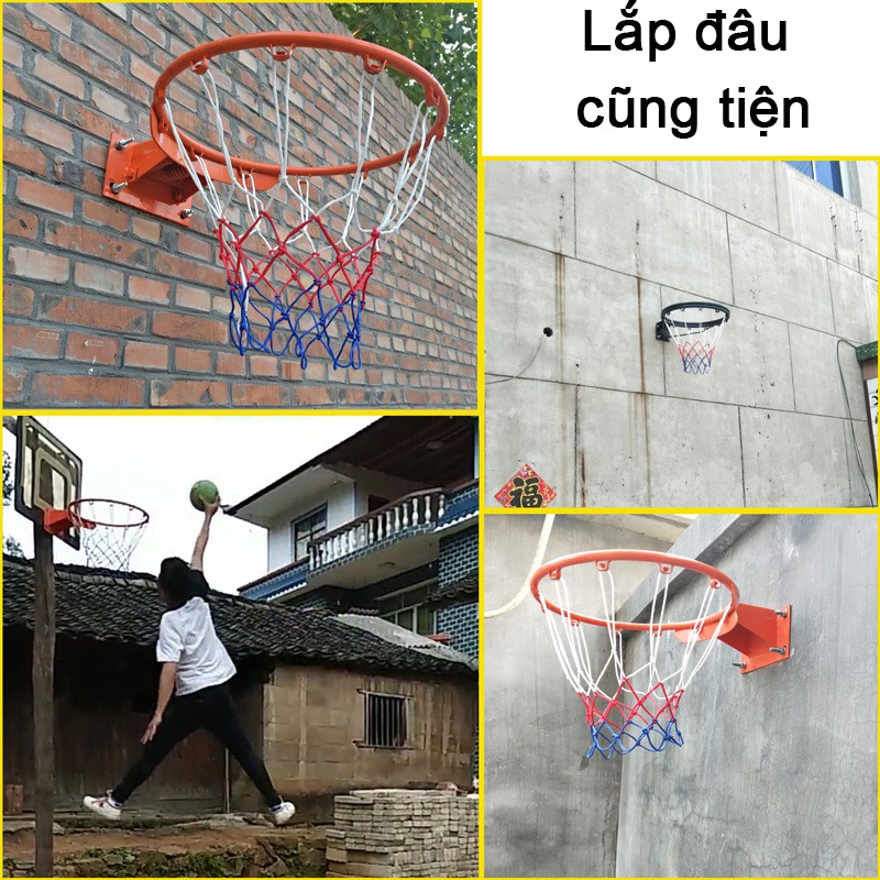 Khung vành bóng rổ cho bóng số 6-7 (42cm) - Tặng kèm lưới rổ