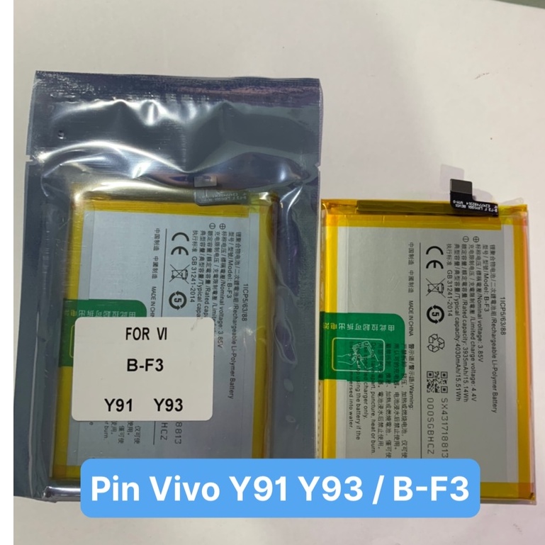 Pin chính hãng Vivo B-F3, Vivo Y91, Y91c, Y93, Y93s, Y95, U1, V11 3935, 4030mAh / Có bảo hành