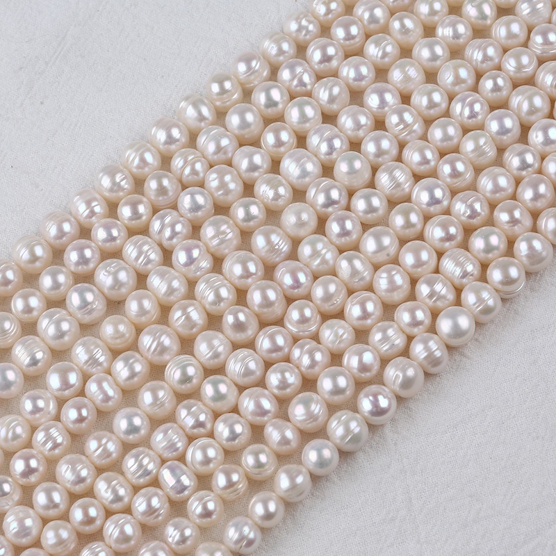 Chuỗi Hạt Ngọc Trai Tự Nhiên 8-9mm Màu Trắng / Hồng / Tím