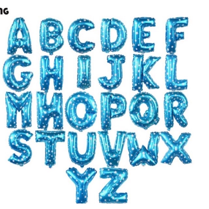 (Freeship) Bóng chữ cái dùng để ghép tên xanh,hồng,vàng,bạc dùng trong trang trí sinh nhật ,thôi nôi,lễ tết ,giáng sinh