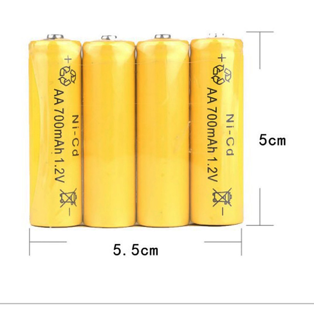 Bộ 4 viên pin tiểu sạc lại AA 700mAh