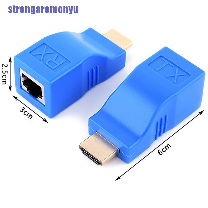 Bộ 2 Đầu Chuyển Đổi 1080P HDMI Sang RJ45 Cat 6 Mạng LAN Ethernet