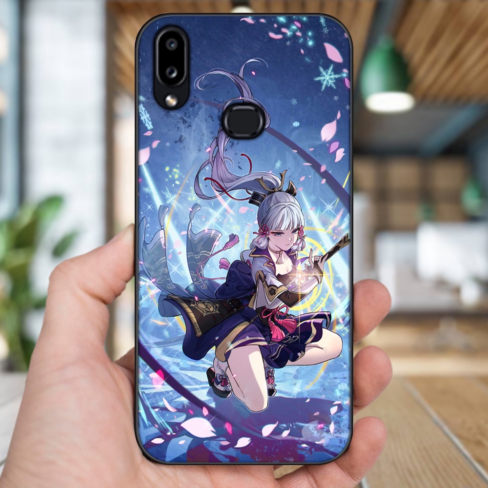 Ốp lưng Samsung A10S viền đen in hình Ayaka Genshin Impact