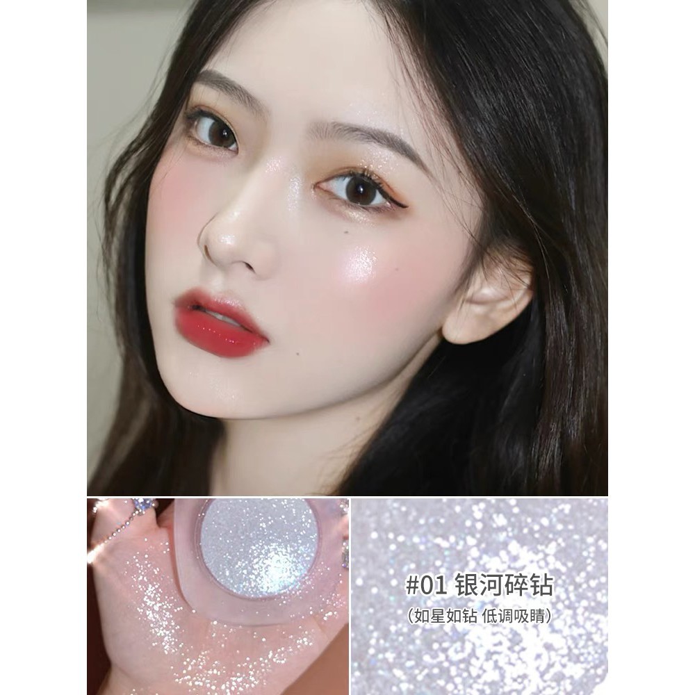 High quality waterproof Super shiny mashed potato highlighter，applied to the face and body，4 color brighten Diamond Highlight Gel