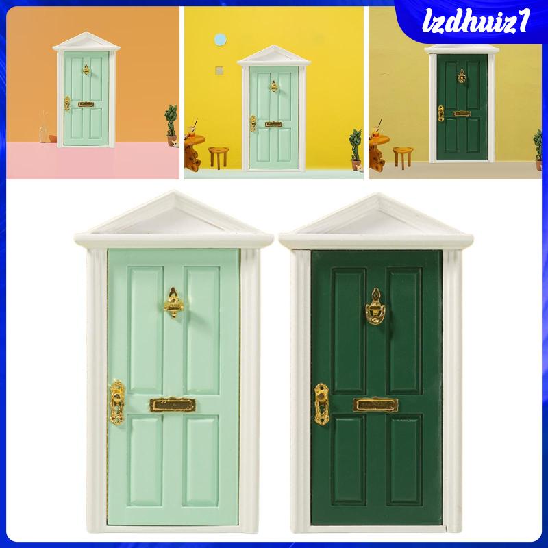 Mô Hình Cửa Mini 1 / 12 Dùng Trang Trí Tiểu Cảnh Độc Đáo