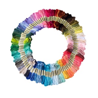 Set 100 tép chỉ thêu màu ngẫu nhiên