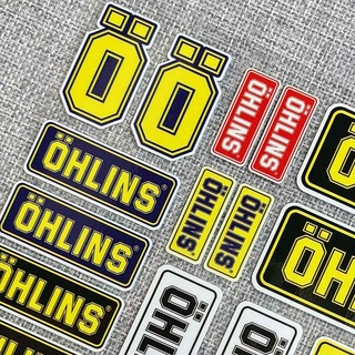 Miếng dán phản quang trang trí xe mô tô No.L093 Ohlins