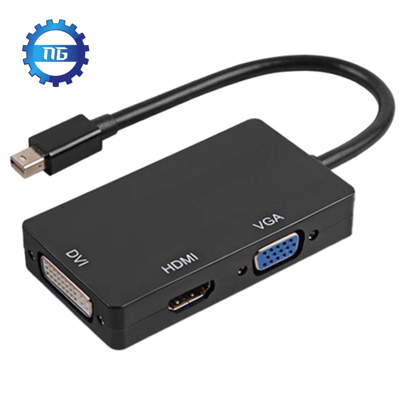 (Đang Bán) Bộ Thiết Bị Chuyển Đổi Mini Dp Sang Vga + Hdmi + Vdi 3 Trong 1 4k Hd