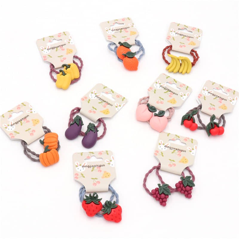 SET 2 CỘT TÓC TRÁI CÂY CAO CẤP CHO BÉ CUTE