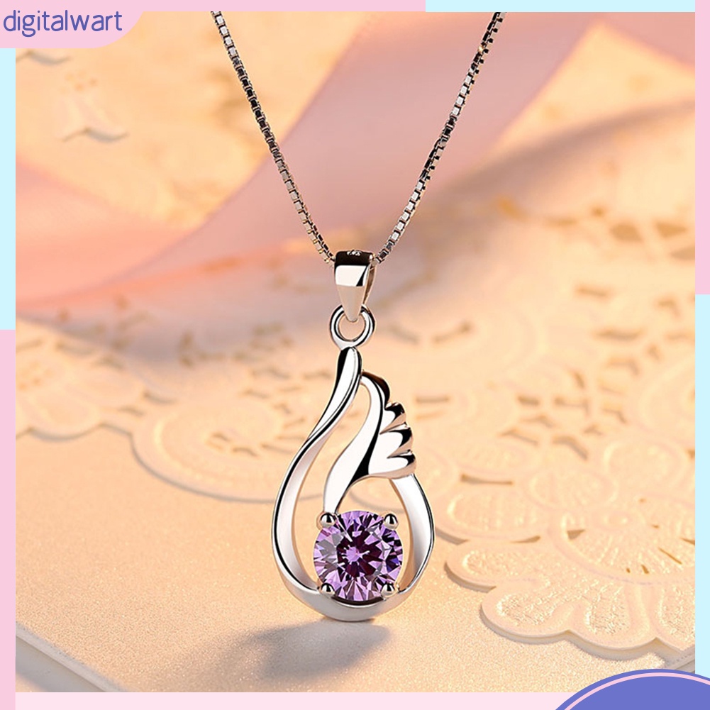 Mặt dây chuyền hình đôi cánh đính đá lấp lánh