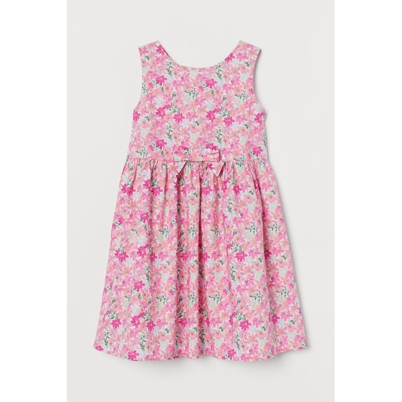 Váy hoa có nơ cho bé gái mẫu mới năm nay màu sắc tươi sáng săn sale US sz 3-4y, 5-6y