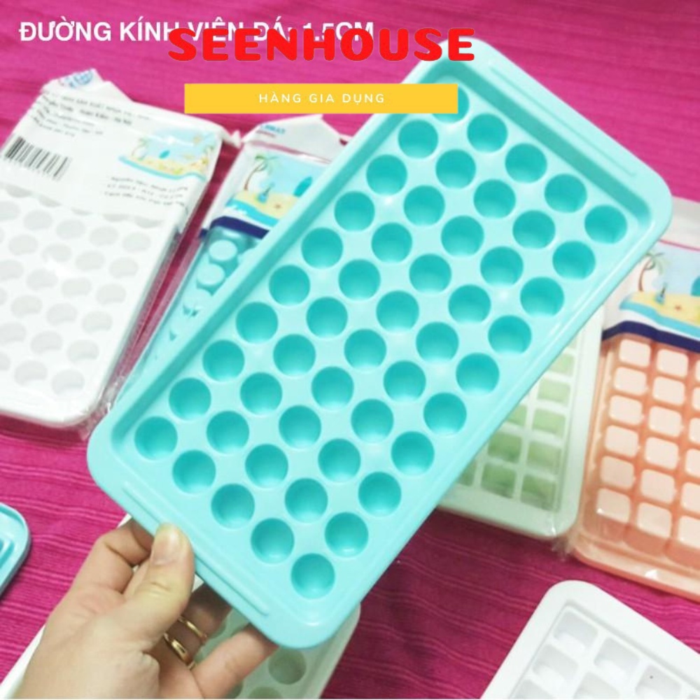 Khay làm đá 50 lỗ, khuôn thạch rau câu 50 viên khuôn kẹo dẻo nhựa Việt Nhật seenhouse