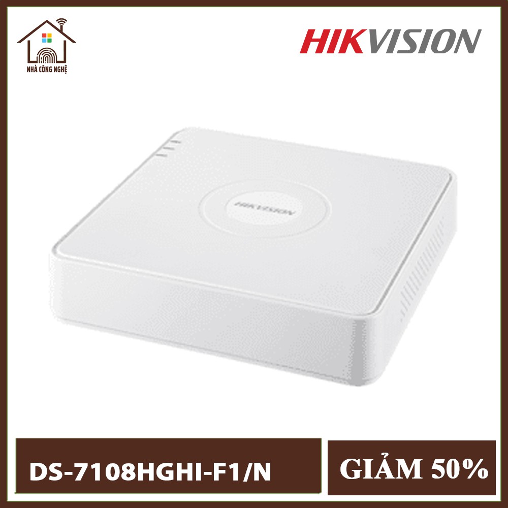 [PHÂN PHỐI CHÍNH HÃNG] Đầu Ghi Hình Camera HikVision DS-7108HGHI-F1/N 8 Kênh - Hỗ Trợ Nhiếu Người Truy Cập,Tên Miền, AHD