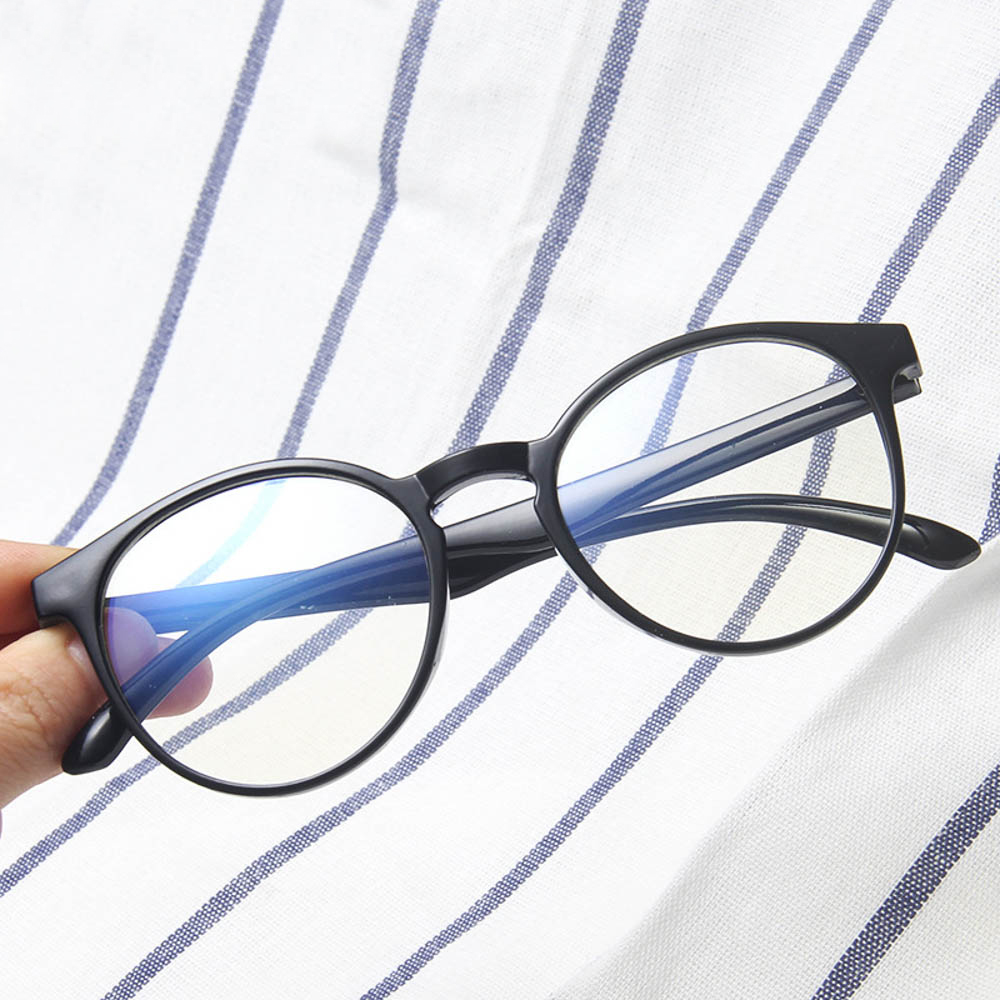 1 Pcs Fashion Retro Simple Anti-blue Light Round Frame Eyeglasses Multi Color