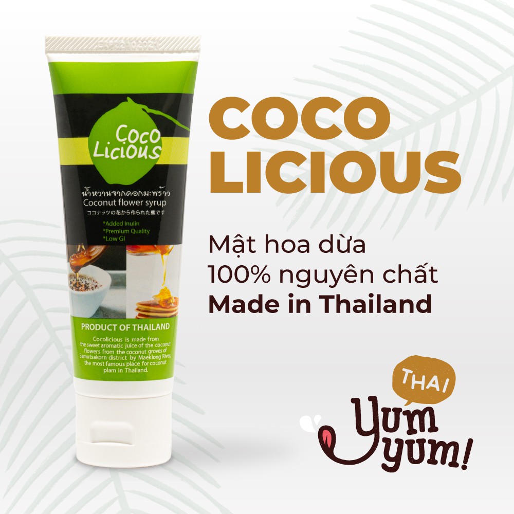 [Thái Lan - Healthy, Vegan] Mật hoa dừa Cocolicious dùng cho người tiểu đường, ăn kiêng - Diet/No fat/No cholesterol