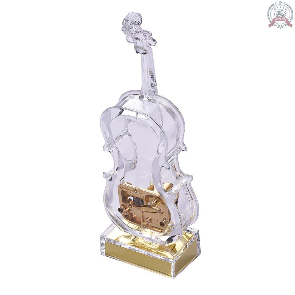 Hộp nhạc cơ học bằng acrylic trong suốt hình cây đàn Violin làm quà tặng sinh nhật