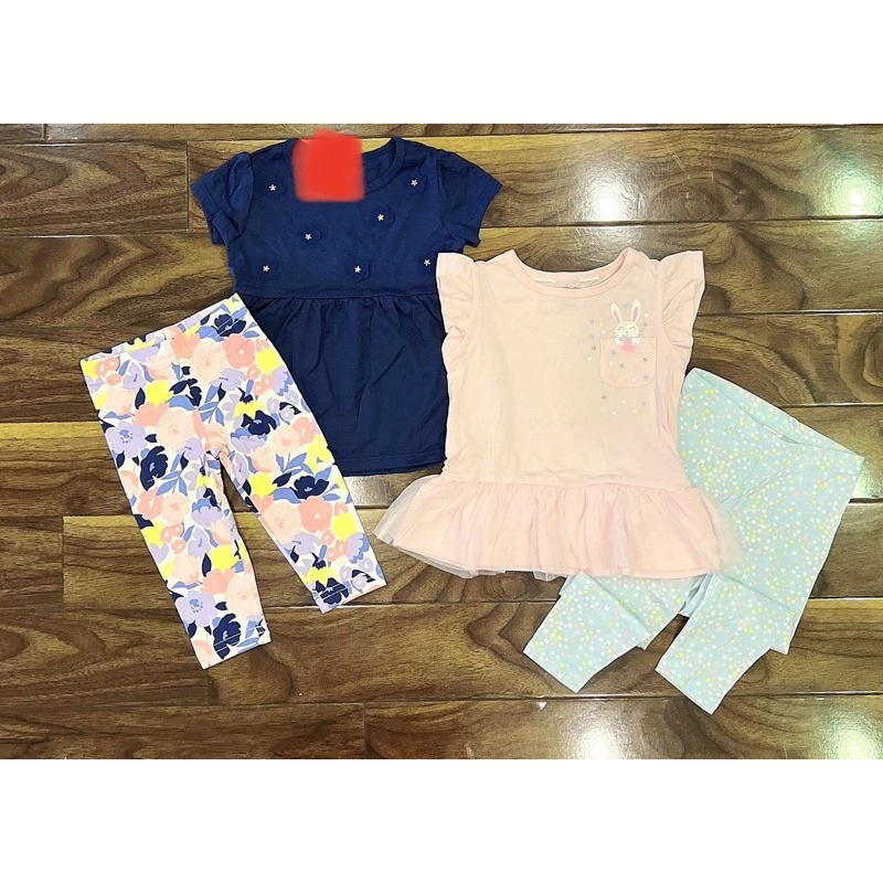 Bộ bé gái tay ngắn quần dài