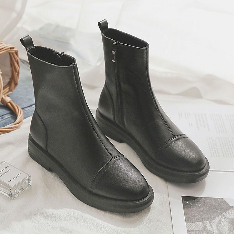 Giày Bốt Da Mềm Mỏng Mũi Tròn Co Giãn Tốt Thời Trang Thu Đông 2022 Cho Nữ