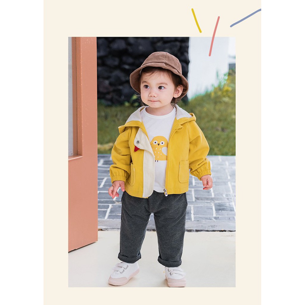 Quần Áo Trẻ Em-áo khoác hai lớp cho bé trai gái hình gà con siêu cute-thời trang cao cấp cho bé sản xuất tại việt nam