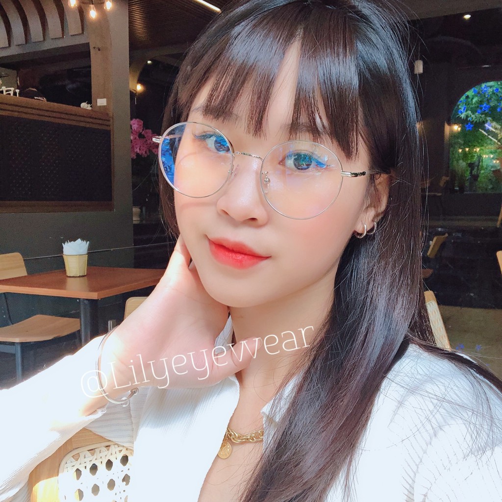 Gọng kính cận nam nữ Lilyeyewear mắt tròn, chất liệu kim loại thanh mảnh - 72323 | BigBuy360 - bigbuy360.vn