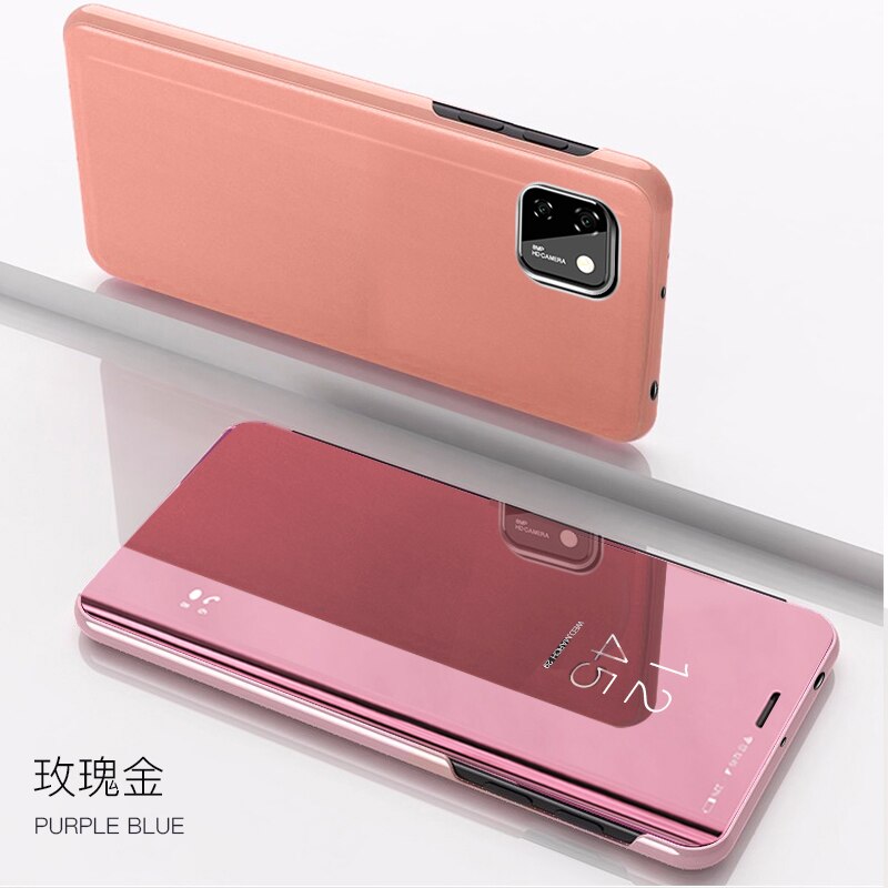 Ốp lưngSuitable IPhone 6 7 8 11 Pro Promax Plus X Xr Xsmax Electroplating Mirror Phone Case Vertical Bracket Protective Cover
