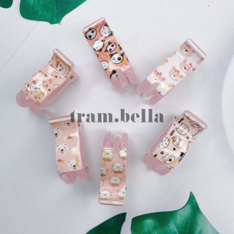 kẹp tóc càng cua 3 răng cao cấp tram.bella