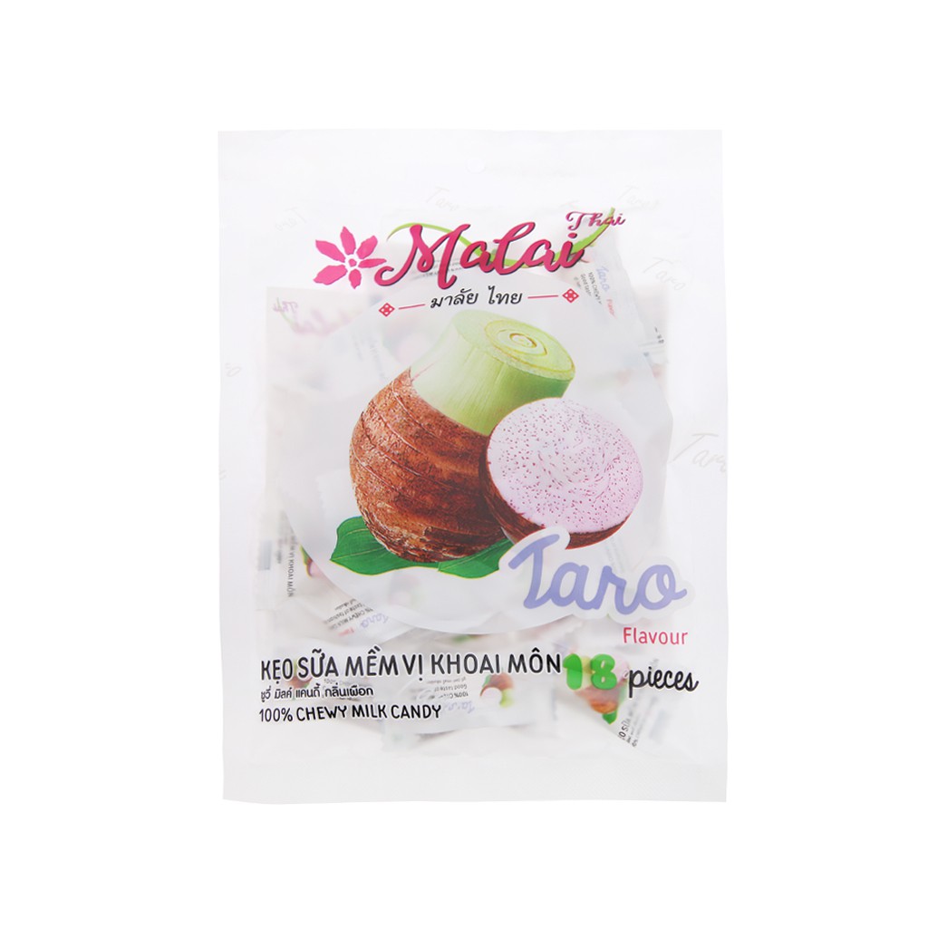 Kẹo sữa mềm hương khoai môn Malai Thai gói 67g - Đồ ăn vặt Thái bán chạy