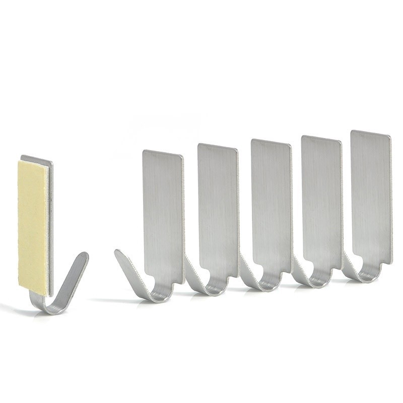 【COD】Bộ 6 Móc Treo Đồ Dán Tường Bằng Thép Không Gỉ