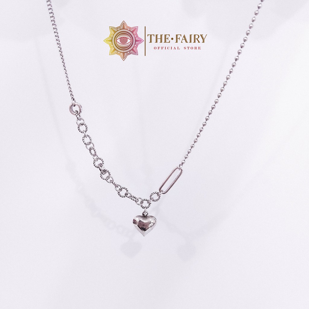 Dây chuyền bạc 925 The Fairy charm quả tim mắc xích [ DC19 ]