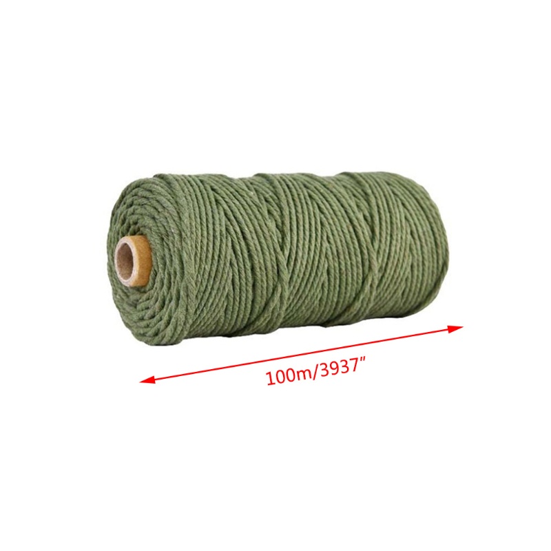 Cuộn Dây Thừng Cotton 3Mmx100M Dùng Làm Đồ Handmade Sáng Tạo Tiện Dụng