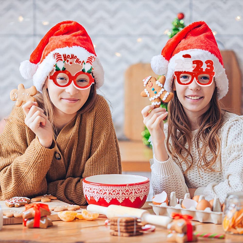 1 Khung Kính Bằng Giấy Hình Ông Già Noel / Cây Thông Vui Nhộn Trang Trí Giáng Sinh / Năm Mới / Quà Tặng Cho Bé
