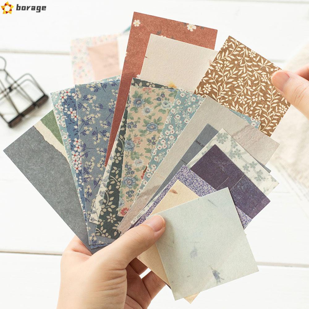 Set 60 Thẻ Giấy Họa Tiết Hoa Cổ Điển Dùng Để Trang Trí Sổ Tay Diy