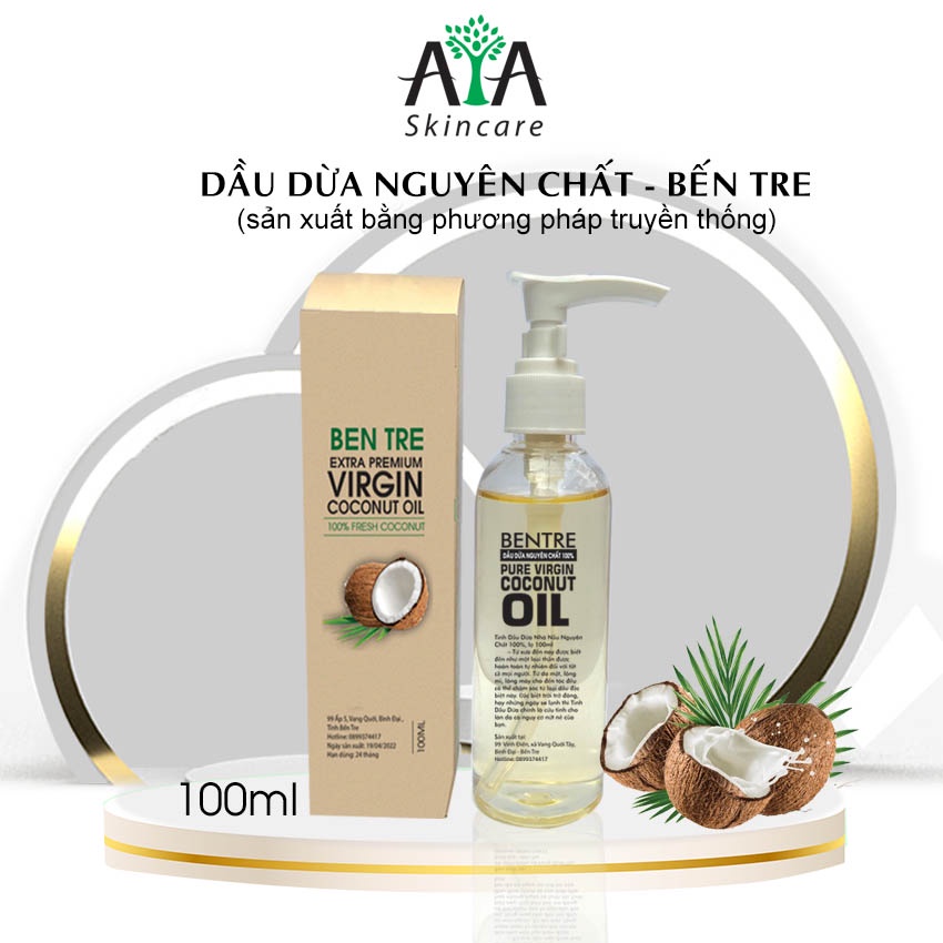 Dầu Dừa nguyên chất 100%  100ml, dưỡng da ,tóc,môi, làm dài và dày lông mi, mờ rạn da cho mẹ bầu | BigBuy360 - bigbuy360.vn